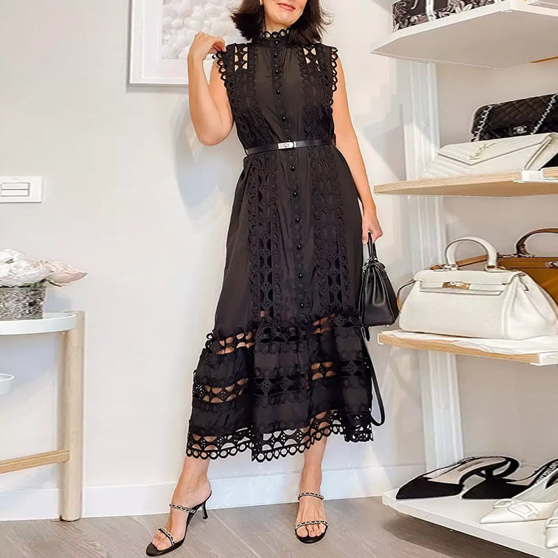 Embroidery Stitching Dress Grayceful LLC