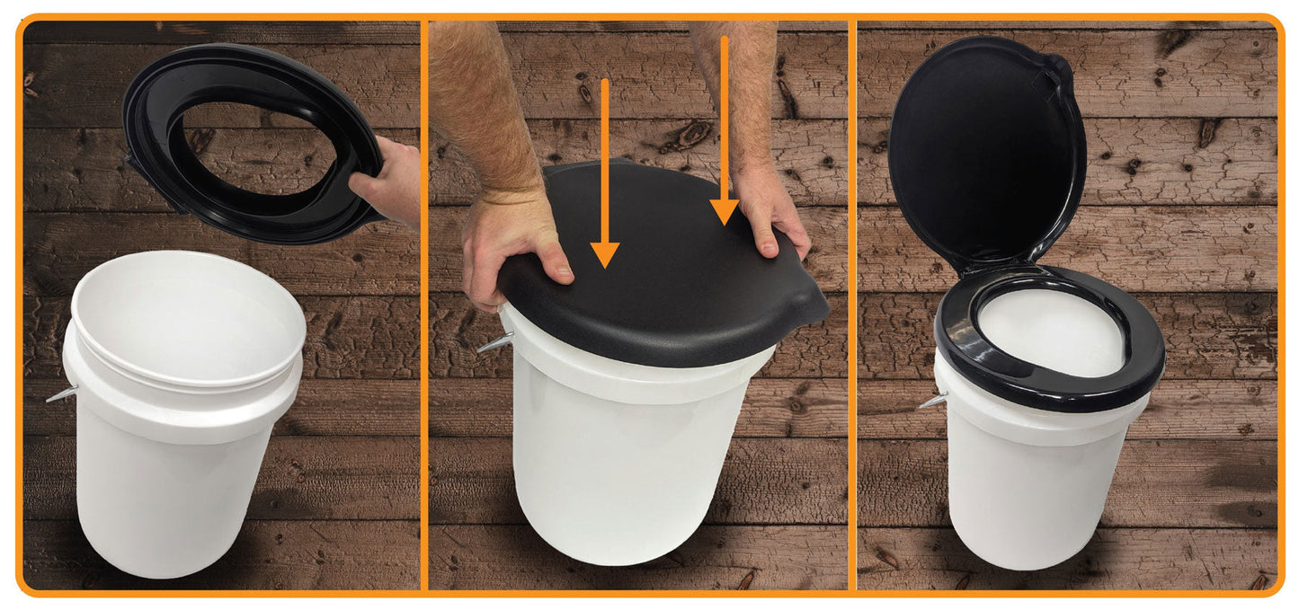 Toilet Seat Bucket Lid - 5 Gallon quakekits.com