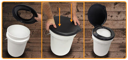 Toilet Seat Bucket Lid - 5 Gallon quakekits.com