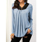 Printed V-neck Long Sleeve Lace Top.