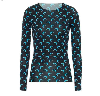 Women's Long-Sleeved Marine Moon T-Shirts & Underwear
