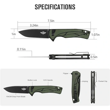 OKNIFE METTLE2ODG Mettle 2 Folding Pocket Tool VM Hardware
