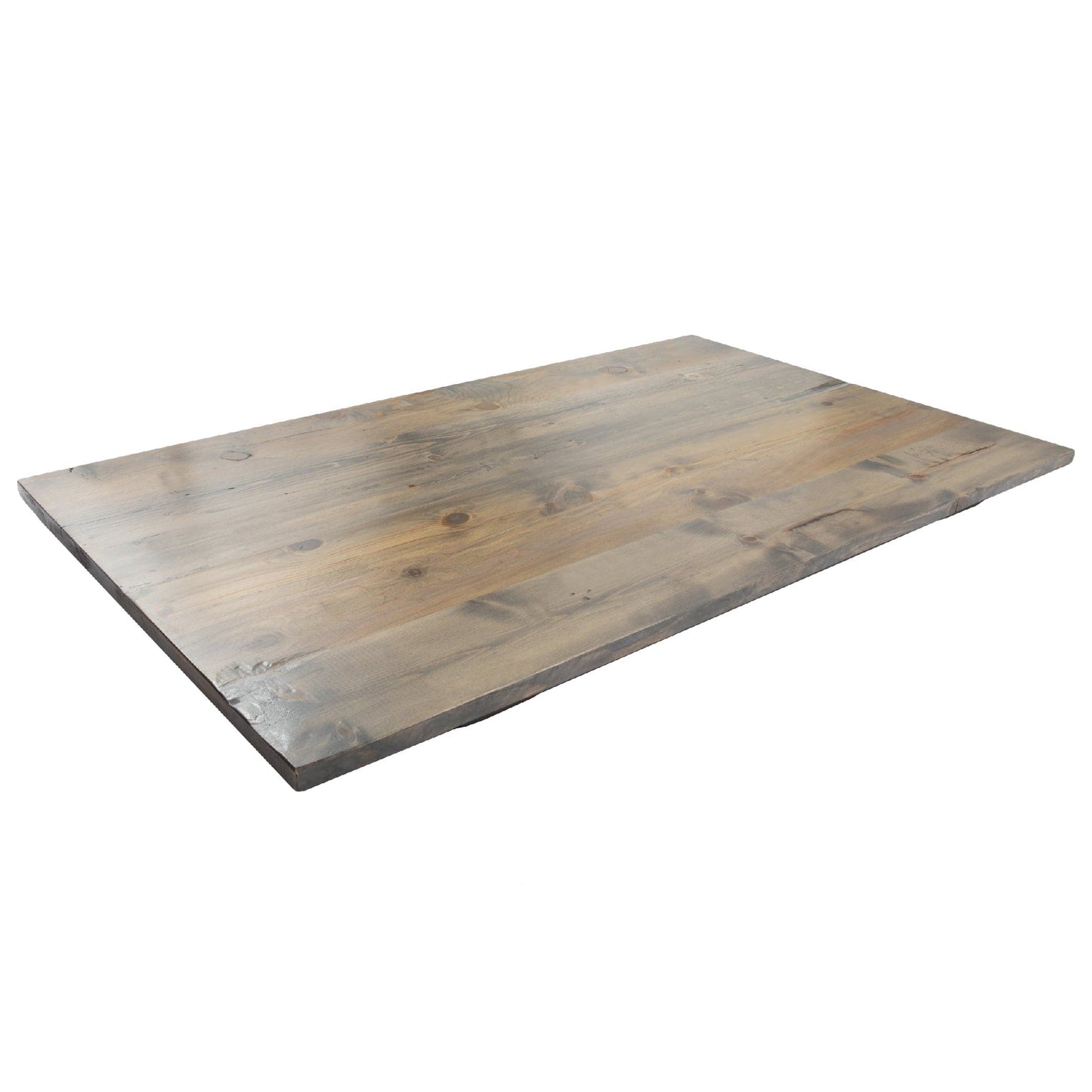 RESTORE Riverstone Grey Solid Wood Dining Tabletop PIPE DECOR