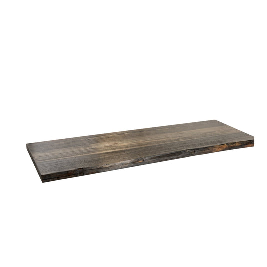 RESTORE Boulder Black Solid Live Edge Wood Console Tabletop PIPE DECOR