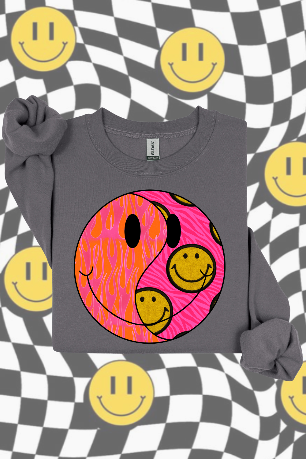 Funky Smiley Sweatshirt Spurs & Spades Boutique