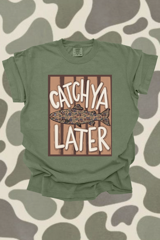 Catch You Later Camo Graphic Tee Spurs & Spades Boutique