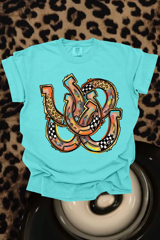 Funky Horseshoe Graphic Tee Spurs & Spades Boutique