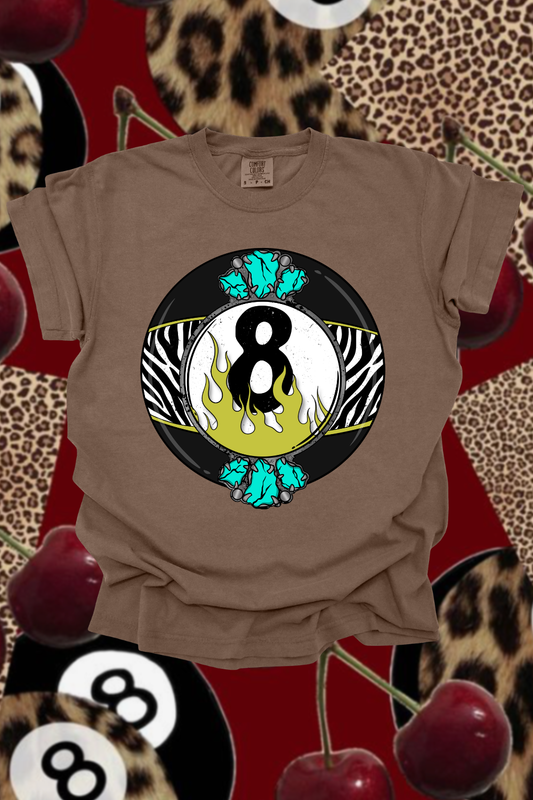 Zebra 8Ball Graphic Tee Spurs & Spades Boutique