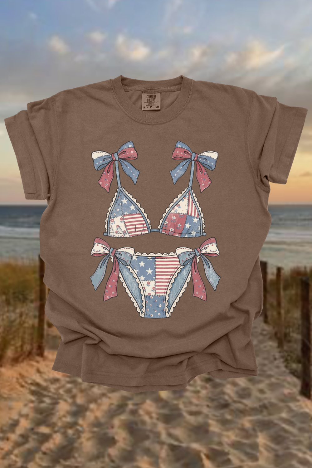 Merica' Bikini Graphic Tee Spurs & Spades Boutique