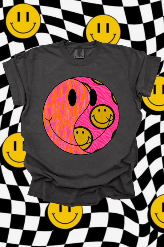 Funky Smiley Graphic Tee Spurs & Spades Boutique