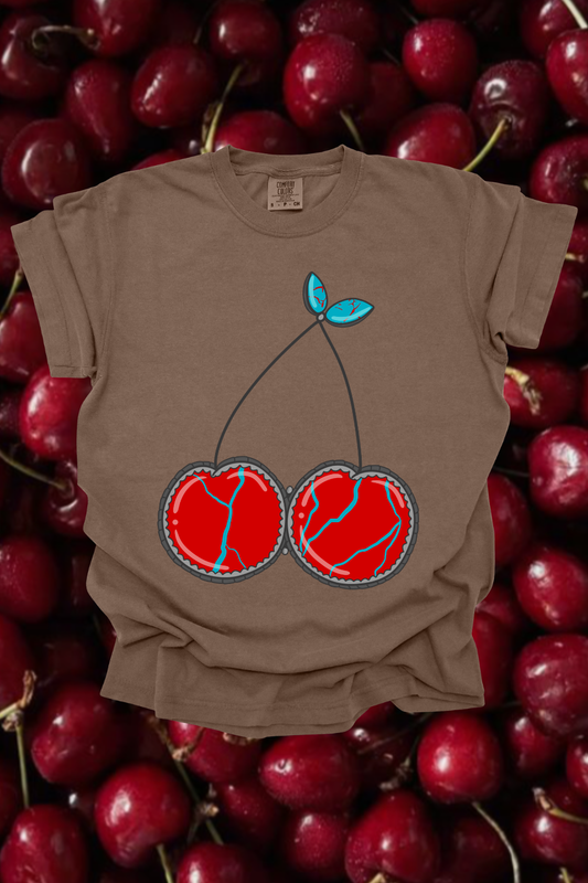 Turquoise Cherry Graphic Tee Spurs & Spades Boutique