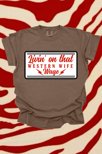 Western Wife Wage Graphic Tee Spurs & Spades Boutique