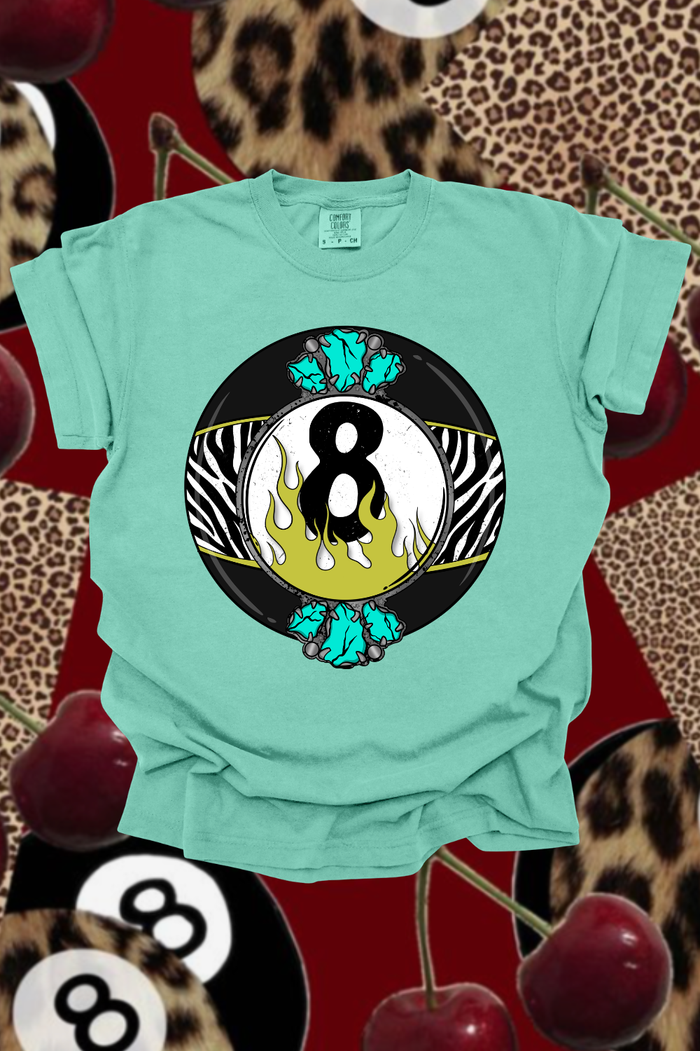 Zebra 8Ball Graphic Tee Spurs & Spades Boutique