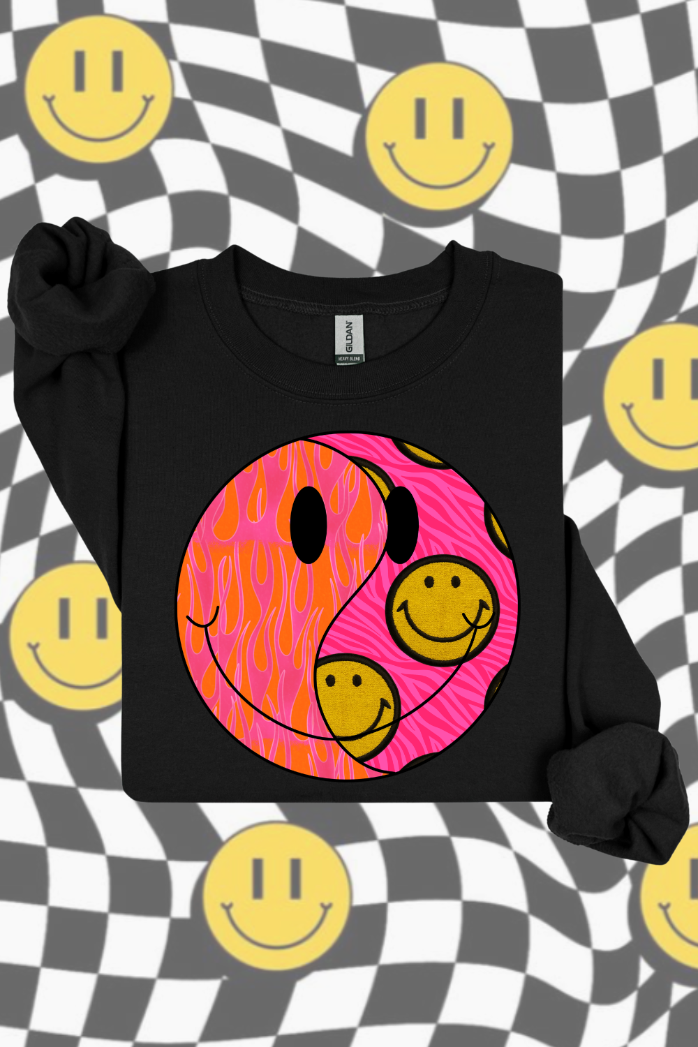 Funky Smiley Sweatshirt Spurs & Spades Boutique