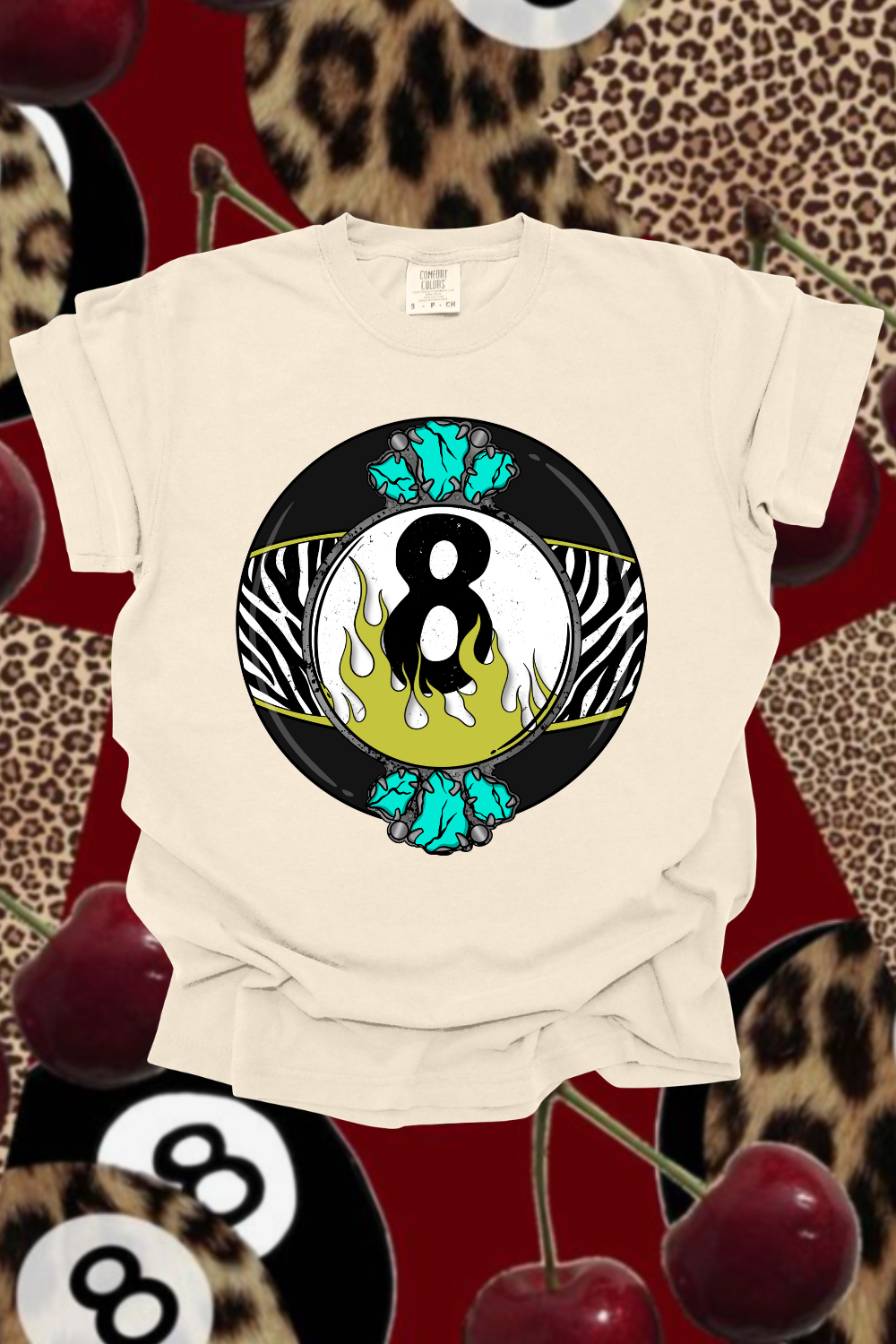 Zebra 8Ball Graphic Tee Spurs & Spades Boutique