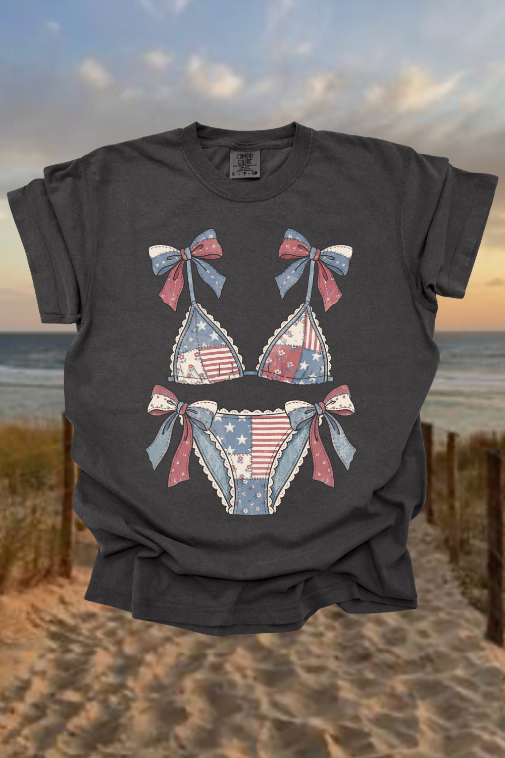 Merica' Bikini Graphic Tee Spurs & Spades Boutique