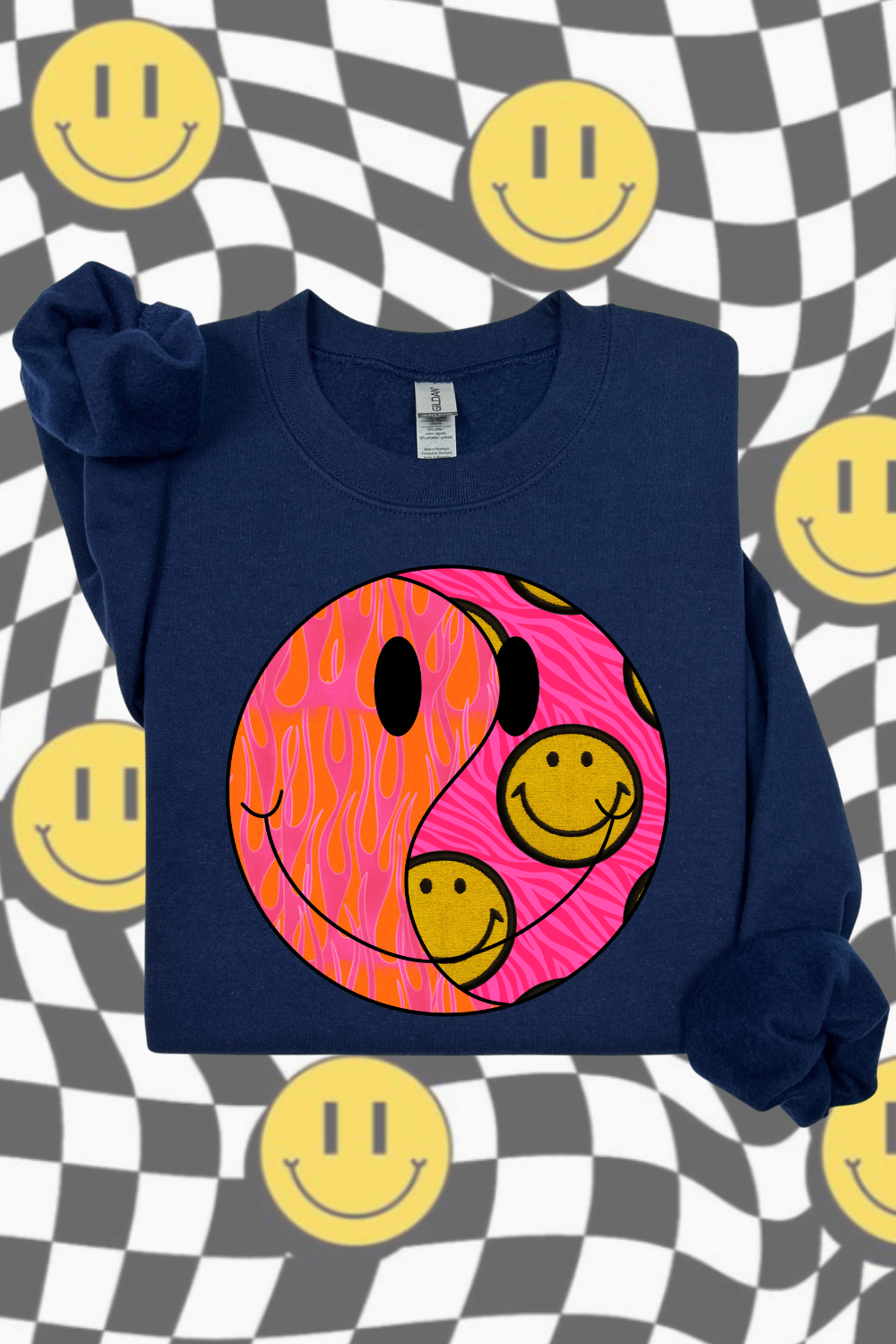 Funky Smiley Sweatshirt Spurs & Spades Boutique