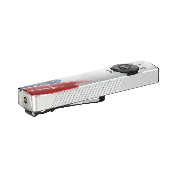 OLIGHT ARKFELDPRO3RSTARS Arkfeld Pro Flat EDC Flashlight with LED Light UV and Laser - Stars & Stripes Edition VM Hardware