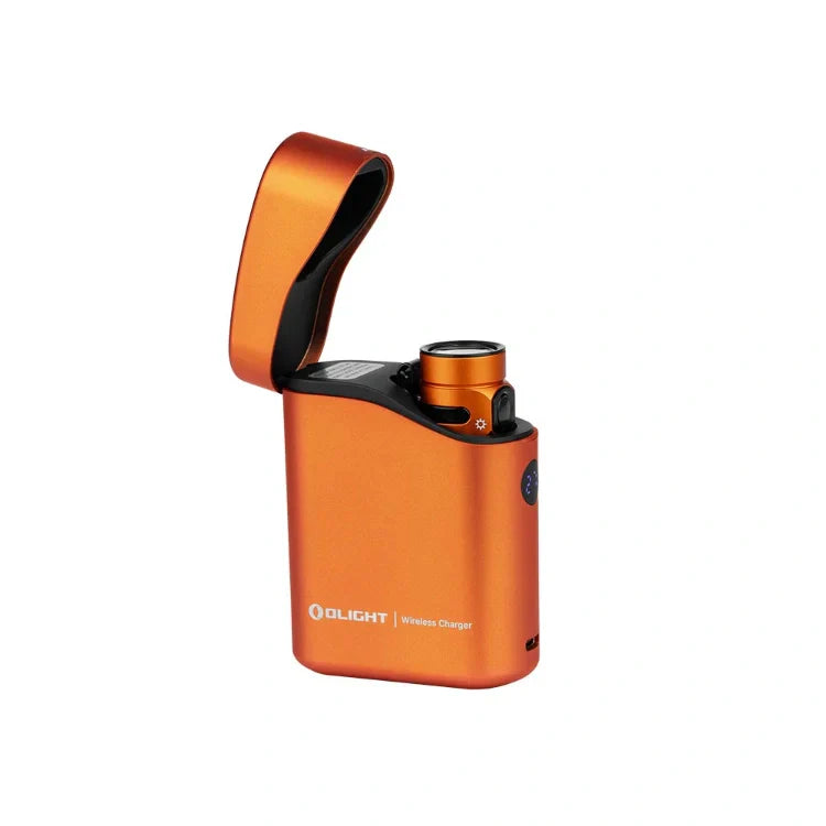 OLIGHT BATON4KITOG Baton 4 Powerful EDC Flashlight 1300 Lumens - Orange-Premium (With Charging Case) VM Hardware