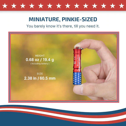 OLIGHT I3ESTARSSTRIPES i3E EOS Keychain Flashlight - Stars & Stripes Edition VM Hardware