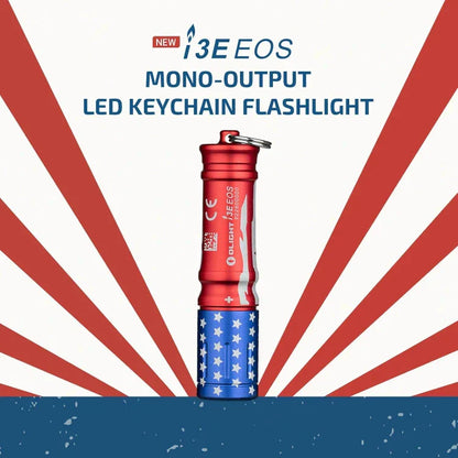 OLIGHT I3ESTARSSTRIPES i3E EOS Keychain Flashlight - Stars & Stripes Edition VM Hardware