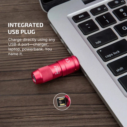 OLIGHT IMINI2PR imini 2 Rechargeable Mini Flashlight - Passionate Red VM Hardware