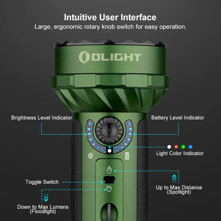 OLIGHT MARAUDERMINIODG Marauder Mini Powerful LED Flashlight With RGB - OD Green VM Hardware