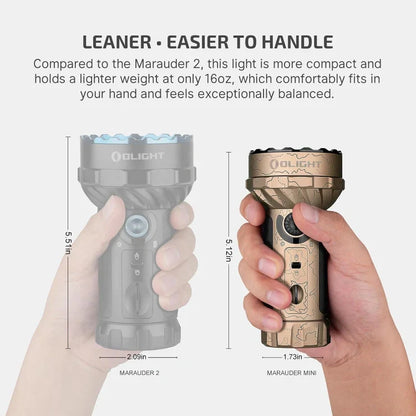 OLIGHT MARAUDERMINIT Marauder Mini Powerful LED Flashlight With RGB - Desert Terrain VM Hardware