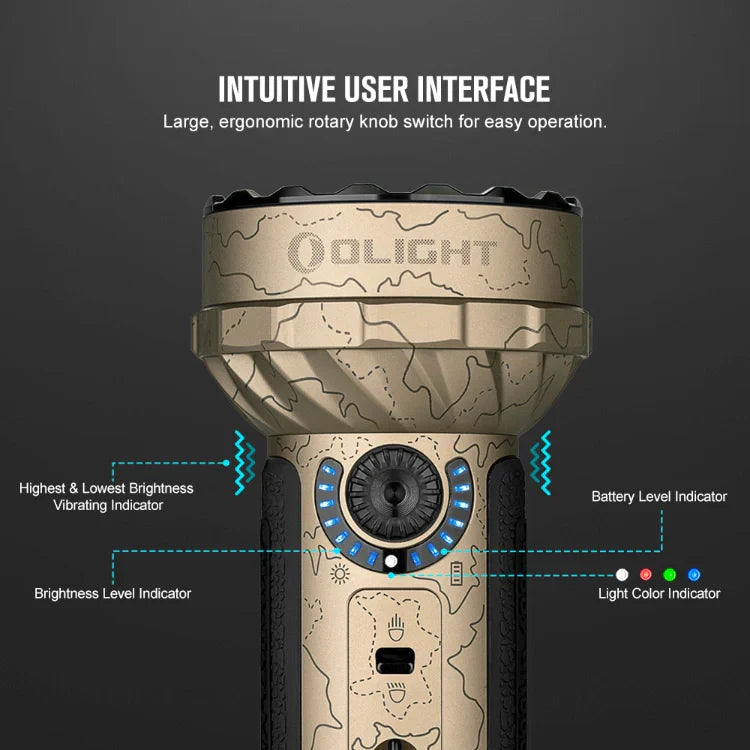 OLIGHT MARAUDERMINIT Marauder Mini Powerful LED Flashlight With RGB - Desert Terrain VM Hardware