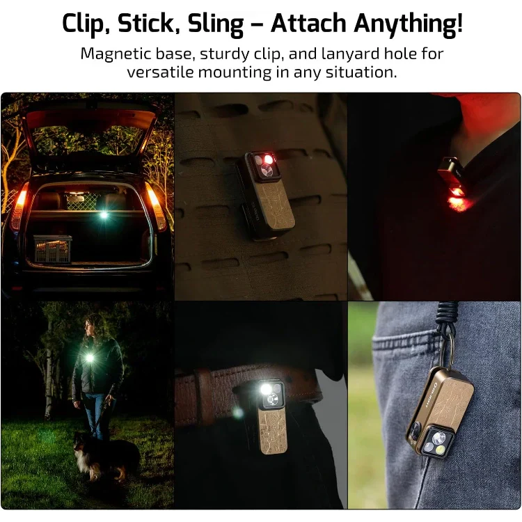 OLIGHT OCLIPPROAS Oclip Pro Clip on Flashlight with Floodlight - Ancient Script VM Hardware