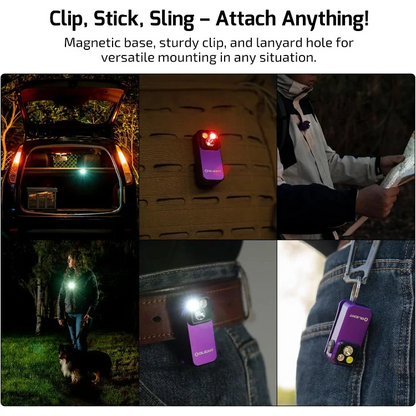 OLIGHT OCLIPPROPU Oclip Pro Clip on Flashlight with Floodlight - Purple VM Hardware