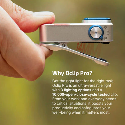 OLIGHT OCLIPPROSTARS Oclip Pro Clip on Flashlight with Floodlight Spotlight and Red Light - Stars & Stripes Edition VM Hardware