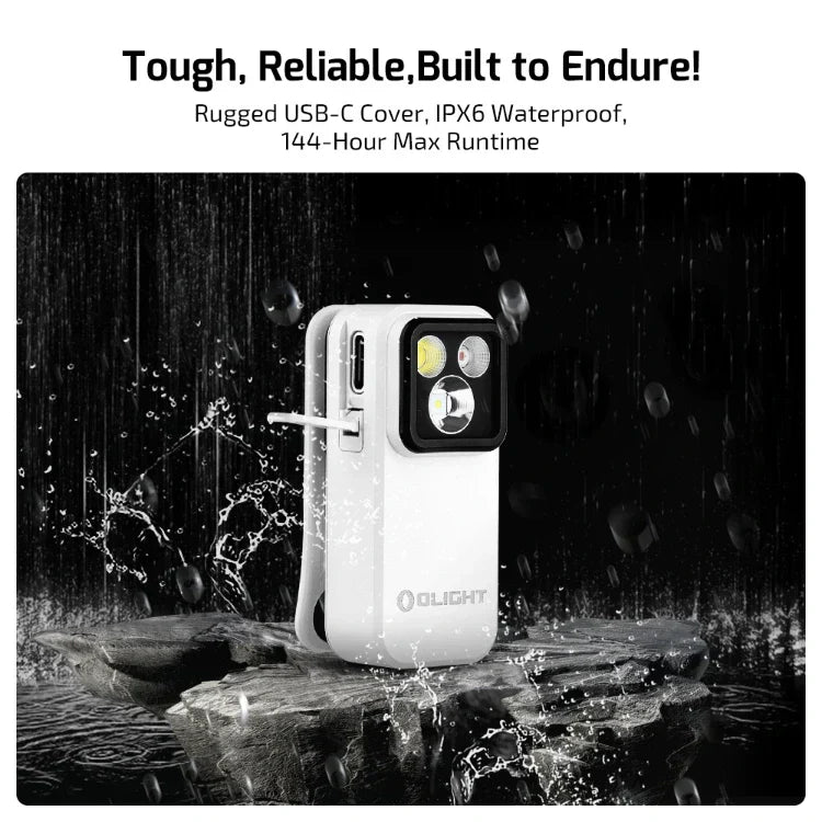 OLIGHT OCLIPPROWH Oclip Pro Clip on Flashlight with Floodlight - White VM Hardware