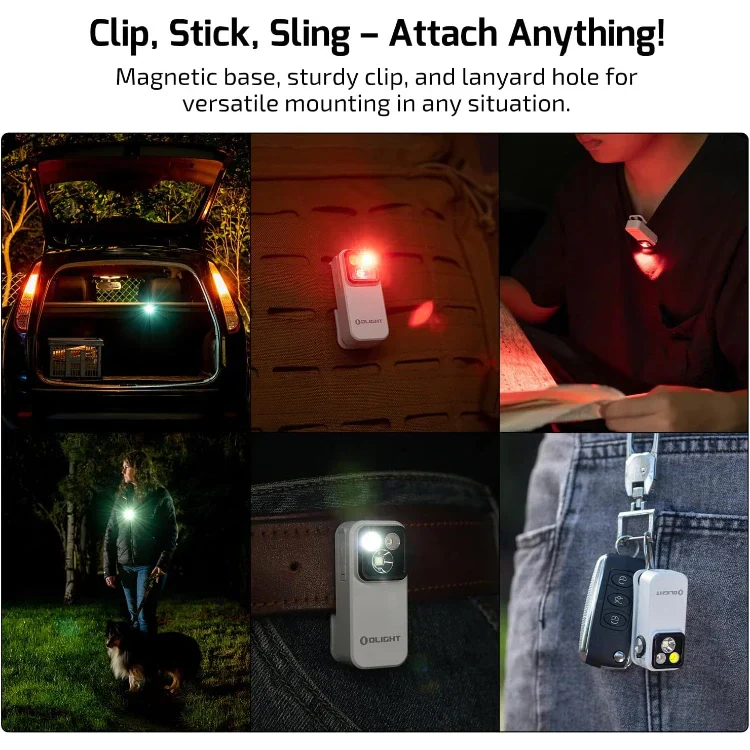 OLIGHT OCLIPPROWH Oclip Pro Clip on Flashlight with Floodlight - White VM Hardware