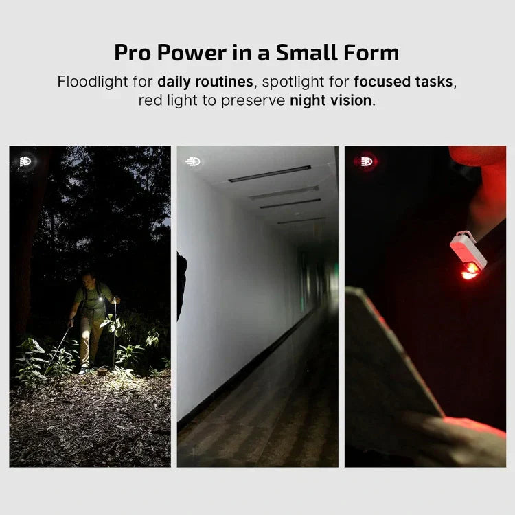 OLIGHT OCLIPPROWH Oclip Pro Clip on Flashlight with Floodlight - White VM Hardware