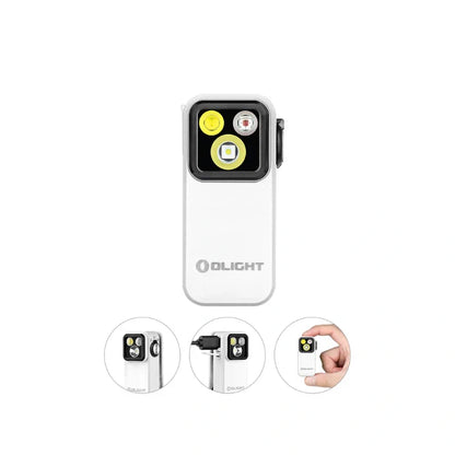 OLIGHT OCLIPPROWH Oclip Pro Clip on Flashlight with Floodlight - White VM Hardware