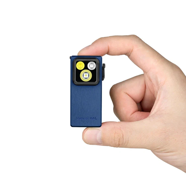 OLIGHT OCLIPULTRANVBU Oclip Ultra Clip-On EDC Light with Flood, Spot, and UV Modes - Navy Blue VM Hardware