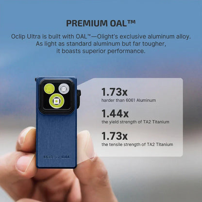 OLIGHT OCLIPULTRANVBU Oclip Ultra Clip-On EDC Light with Flood, Spot, and UV Modes - Navy Blue VM Hardware