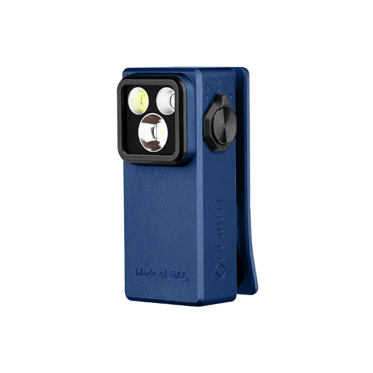 OLIGHT OCLIPULTRANVBU Oclip Ultra Clip-On EDC Light with Flood, Spot, and UV Modes - Navy Blue VM Hardware