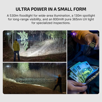 OLIGHT OCLIPULTRAOAL Oclip Ultra Clip-On EDC Light with Flood, Spot, and UV Modes - Olive Green VM Hardware
