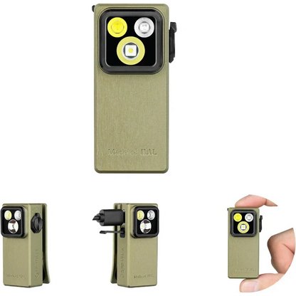 OLIGHT OCLIPULTRAOAL Oclip Ultra Clip-On EDC Light with Flood, Spot, and UV Modes - Olive Green VM Hardware