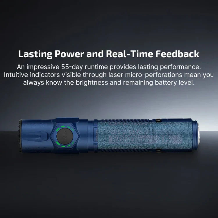 OLIGHT WARRIORULTRANB Warrior Ultra 2500 Lumens Tactical Flashlight with OAL Material - Navy Blue VM Hardware