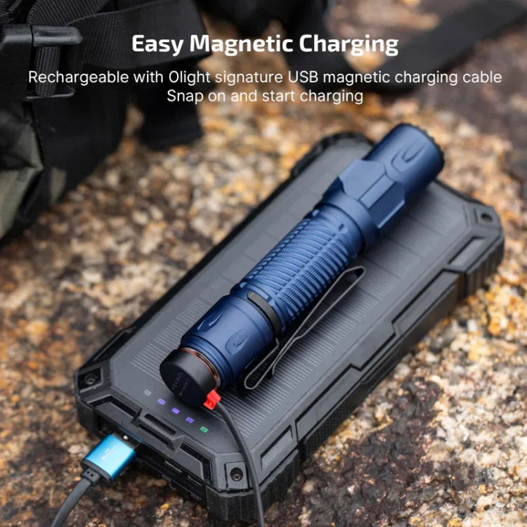 OLIGHT WARRIORULTRANB Warrior Ultra 2500 Lumens Tactical Flashlight with OAL Material - Navy Blue VM Hardware
