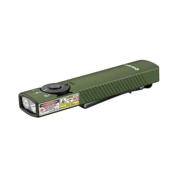 OLIGHT ARKFELDPRO3RODGV3 Arkfeld Pro Flat EDC Flashlight with LED Light UV and Laser - OD Green VM Hardware