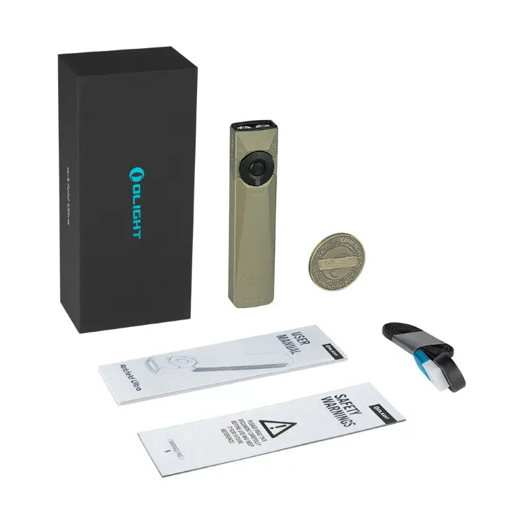 OLIGHT ARKFELDULTRAOLG Arkfeld Ultra 3-in-1 EDC Flashlight with O-aluminum Material - Olive Green CW(5700K~6700K) VM Hardware