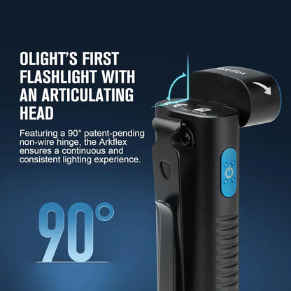 OLIGHT ARKFLEXBK Arkflex Adjustable Right Angle Flashlight - Black VM Hardware
