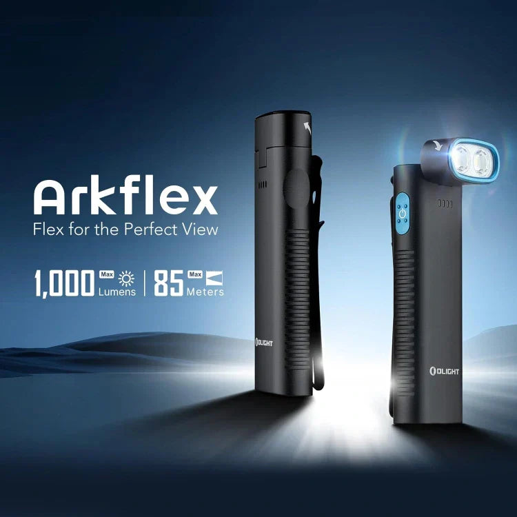 OLIGHT ARKFLEXBK Arkflex Adjustable Right Angle Flashlight - Black VM Hardware