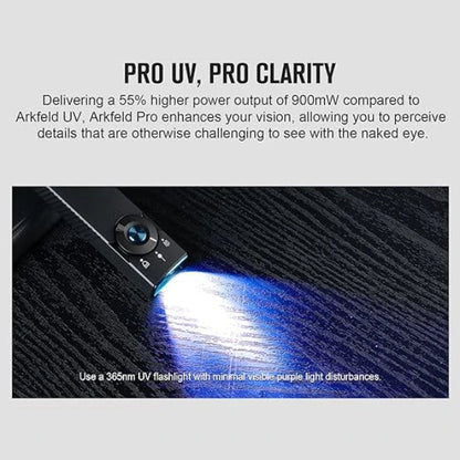 OLIGHT ARKFELDPRO3RBKCWV3 Arkfeld Pro Flat EDC Flashlight with LED Light UV and Laser - Black VM Hardware