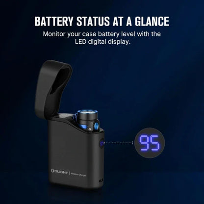 OLIGHT BATON4KITBK Baton 4 Powerful EDC Flashlight 1300 Lumens - Black - Premium (With Charging Case) VM Hardware