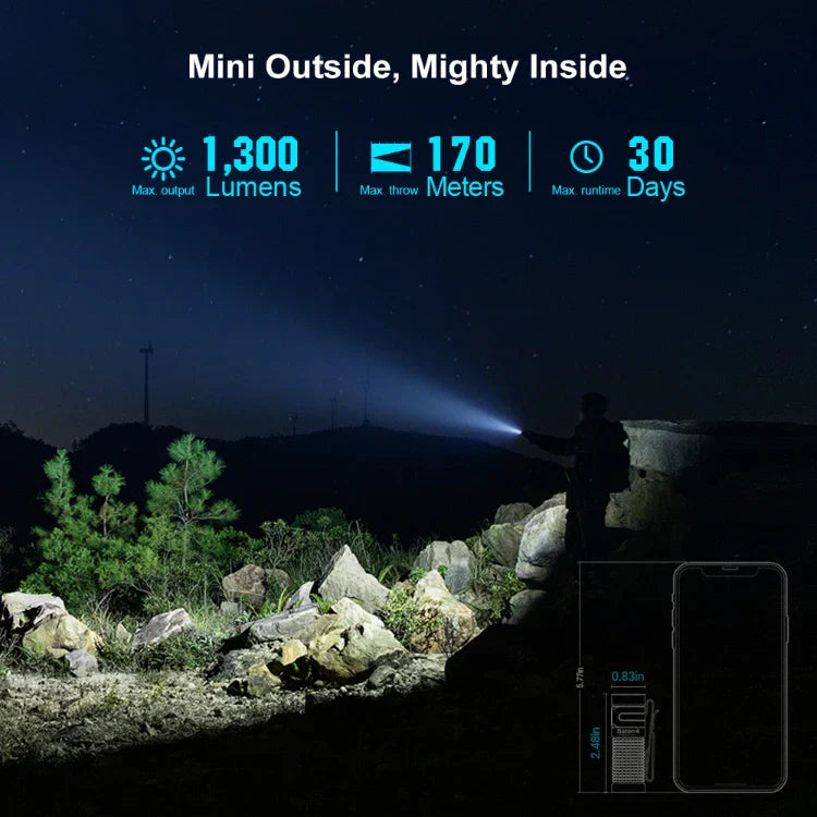 OLIGHT BATON4KITFTPL Baton 4 Powerful EDC Flashlight 1300 Lumens - Fighter Pilot-Premium VM Hardware